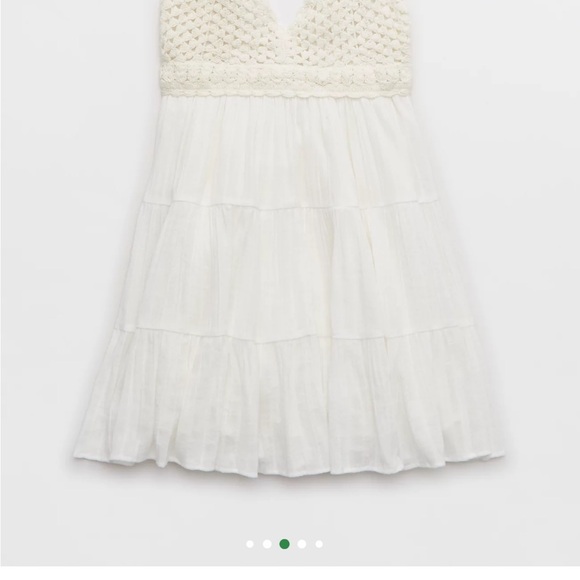 Aerie size large White Crochet Top Dress - Picture 7 of 8